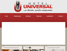 Tablet Screenshot of hoteluniversal.com.py